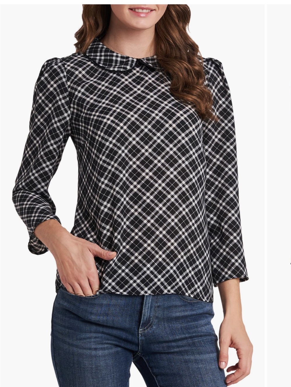 CeCe Elegant Three Quarter Sleeve Blouse